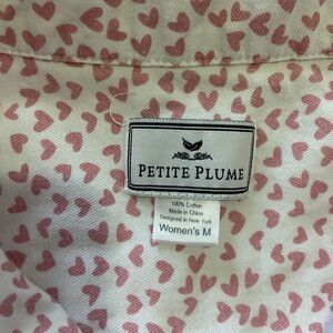 Petite Plume Women’s Pink Heart Cotton Pajama Set size Medium